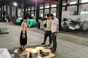 European customer case: 5-layer copper composite kitchenware sheet SS304+Al+Cu+Al+SS430